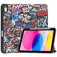 Housse de tablette en cuir PU à trois volets de 10e génération, compatible avec les iPad Apple de 10,9 pouces, 10/10,9/2022