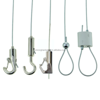 Accessoires de sangle en câble métallique double face en gros, boucle d'extrémité, pince pour câble pour système de suspension, clips pour câbles