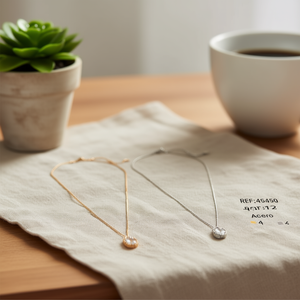 Collier pendentif Z T en or, argent, acier inoxydable, minimaliste, pour femmes, à porter tous les jours, 45450 - Product Image 2