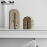 WISEMAX MEUBLES Nordic Arch Shape Travertin Office Living Room Bedroom Table Decoration Stand Book Up Meubles décoratifs