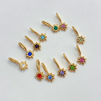 Pendentif d'anniversaire EManco, étoile créative scintillante, charme diamant sept couleurs, accessoires de luxe pour collier, bracelet et boucles d'oreilles DIY
