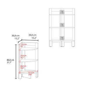 Sharon DB Corner Table for Living Room <b>White</b> <b>Wall</b> & Display <b>Shelf</b> - Product Image 3