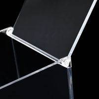Boîte transparente en PS en stock, vente en gros, boîte de rangement protectrice en plastique acrylique de qualité alimentaire pour petits jouets, boîte à rabat