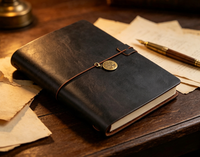 Carnet en cuir véritable pour écrire, pages lignées, unisexe, cadeau pour l'automobile et les voyages