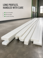 Bande de protection en plastique UHMWPE, haute résistance à l'usure, usage intensif, pour rails de guidage et convoyeurs, taille personnalisée, directement de l'usine