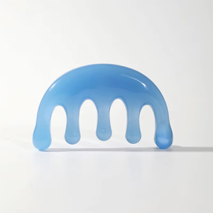 Peine de Masaje de Cinco Garras en Forma de Media Luna Azul - Terapia de Meridianos del Cuero Cabelludo para Relajación y Masaje Nutritivo para la Salud - Product Image 5