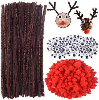 100Pcs Pipe Cleaners Bulk Craft Supplies Brown Chenille Stems 6Mm X 12Inch  Fuzzy