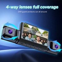 Caméra embarquée Lancol E30 4G 4 canaux 2K+1080P avec écran IPS 3 pouces, surveillance à distance, GPS, ADAS, surveillance de stationnement et stockage cloud pour flotte