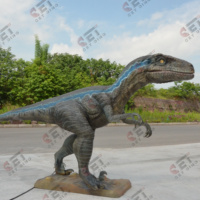 Statue de dinosaure Velociraptor grandeur nature CET DINO, sculpture de Raptor, modèle de dinosaure pour parc d'attractions, costumes de dinosaures personnalisés