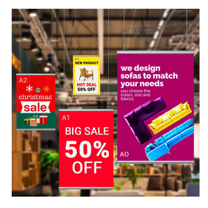 Custom Hanging <b>Banner</b> With Rail Shopping Mall Construction Education Healthy Care <b>Banners</b> With Hanging Bars - Product Image 1