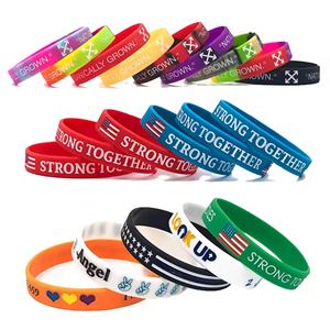 Bracelet en silicone fin avec logo personnalisé, promotionnel, en caoutchouc, pas cher, bracelets personnalisés - Product Image 3