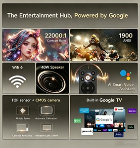 Proyector Inteligente con Google TV, Proyector <span class=keywords><strong>de</strong></span> 100 Pulgadas para Películas, Videojuegos y Videos - Product Image 3