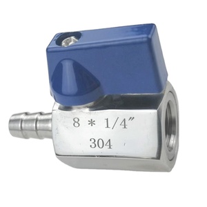 Valvola a sfera manuale <span class=keywords><strong>mini</strong></span> in acciaio inox 304 da 1/4'' - Connettore rapido NPT maschio per tubo, design sanitario, 1000 PSI - Product Image 2