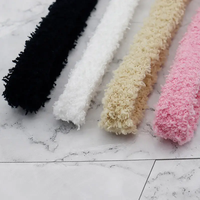 Usine directe 15mm lacets plats en peluche Noël coloré Ins élégant large Design Durable Polyester matériel moelleux Look flou