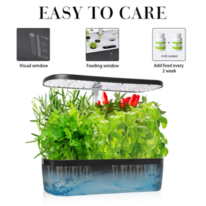 12 Pods Hydroponics Growing System, Herb Garden Kit Indoor Adjustable Height <b>with</b> Automatic <b>Timer</b> 20-Watt LED Grow <b>Light</b> - Product Image 4