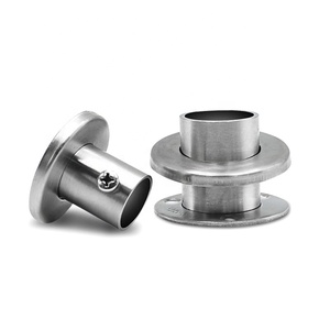 Jinrongda Chrome Garde-robe Rail Suspendu Vêtements Tube <span class=keywords><strong>Support</strong></span> Placard Rond Tube Tige Bride - Product Image 1