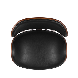 Ensemble de tabourets de bar en bois et cuir PU au design moderne, hauteur fixe, dossier stable, pour la maison, l'îlot de cuisine, le pub, l'hôtel, le salon - Product Image 6