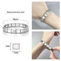 Bracelet en acier inoxydable de 9 mm, série de dessins animés mignons, modulaire, en gros, pour femmes et hommes, bracelet à breloques italien, cadeaux