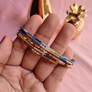 Woven <b>Bracelet</b> Fashion Mixed Color Rice <b>Beads</b> Multi-layer Woven <b>Bracelet</b> for Women Uionen 2277 - Product Image 1