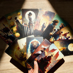 Baraja de <span class=keywords><strong>Cartas</strong></span> con Bordes Dorados Personalizados, Impresión de <span class=keywords><strong>Cartas</strong></span> de Tarot y Oráculo, Papel de Oráculo de <span class=keywords><strong>Amor</strong></span> de 350 g/m², <span class=keywords><strong>Cartas</strong></span> de Tarot de Afirmación con Guía - Product Image 3