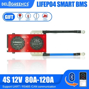 Batería inteligente 80A <span class=keywords><strong>100a</strong></span> 120A 150A 200A 15s 24s 12V 36V 48V <span class=keywords><strong>BMS</strong></span> <span class=keywords><strong>LiFePO4</strong></span> para paquete de batería de litio de almacenamiento solar - Product Image 3