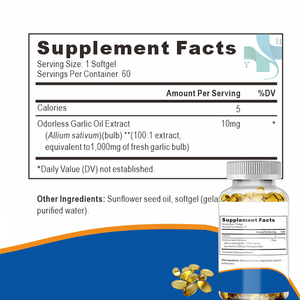 Oem Halal Knoflookolie Zachte <span class=keywords><strong>Capsules</strong></span> 1000Mg Groothandel Gezondheidszorg Supplement Knoflook Olie Softgel <span class=keywords><strong>Capsules</strong></span> - Product Image 2