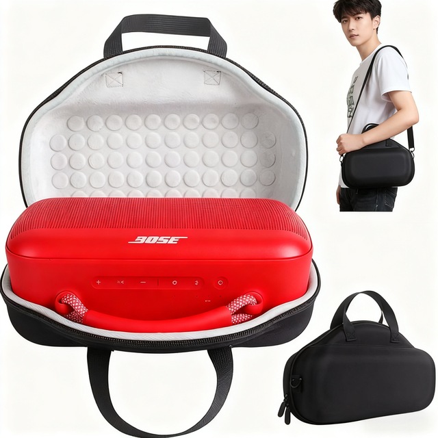 Shockproof Waterproof EVA Hard Protective Travel Case for Bluetooth Speaker Storage Bag USB Cable Accessories Organizer