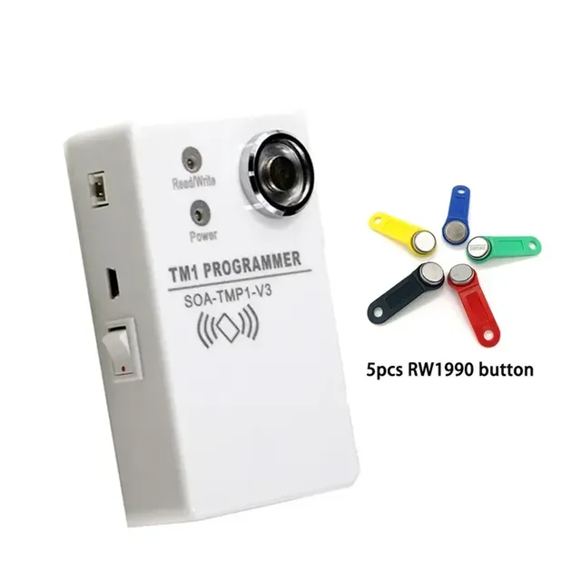 TM IButton Programmer Duplicator Cloner Copier 13.56MHz RFID Reader/Writer ISO 14443A/B ABS Waterproof White 0-3m Hotel Use