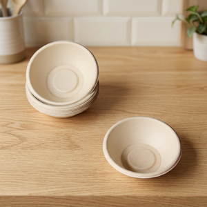 Bol jetable rond en bagasse naturelle de 500 ml, en pulpe de canne à sucre, récipient alimentaire compostable pour repas de restaurant - Product Image 6