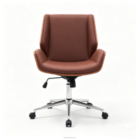 Chaise de bureau moderne HR-8256-1 avec structure en contreplaqué, coussin en tissu, réglable en hauteur KD320mm, pivotante, pour bureau et domicile