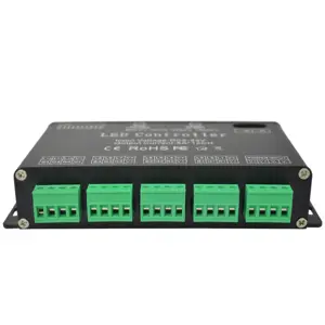 12 kanal LED DMX512 1990 sabit dekoder 5VDC to 24VDC 5A kanal PWM çıkış sinyali RJ45