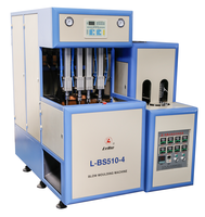 Machine de soufflage de bouteilles PET semi-automatique à 4 cavités, souffleur de bouteilles en plastique pour bouteilles d'eau, bouteilles gazeuses