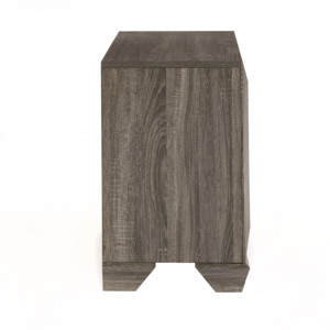 Weathered Grey Grain 2-<b>drawer</b> Nightstand <b>Storage</b> <b>Drawers</b> Bedside Cabinet - Product Image 3