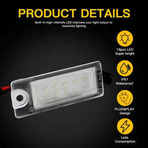 Lámparas LED para matrícula para <span class=keywords><strong>Volvo</strong></span> V70 2001-2007 XC70 <span class=keywords><strong>XC</strong></span> <span class=keywords><strong>70</strong></span> 90 S60 S80 - Product Image 5