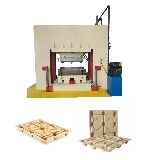 Machine de fabrication de palettes en bois compressé durable pour sciure de bois
