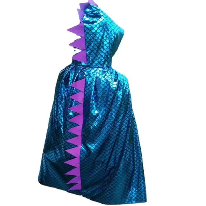 Halloween Cosplay Props Children's Performance Costume Colorful Shiny Dinosaur Cape Kids Birthday Party Cloak Halloween Costumes