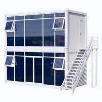 Maison conteneur modulaire mobile, structure en acier, design moderne, étanche, écologique, prête à vivre, assemblage rapide, 20 pieds/40 pieds