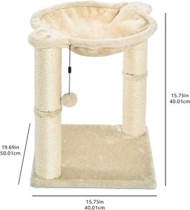 Torre <span class=keywords><strong>de</strong></span> Felpa <span class=keywords><strong>para</strong></span> <span class=keywords><strong>Gatos</strong></span> al por Mayor con Cama Hamaca y Poste Rascador <span class=keywords><strong>para</strong></span> <span class=keywords><strong>Gatos</strong></span> <span class=keywords><strong>de</strong></span> Interior, Fácil <span class=keywords><strong>de</strong></span> Montar, Bola Colgante Interactiva - Product Image 5