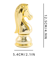 Match d'échecs de compétition de haute qualité trophée de tête de cheval Figure prix en plastique imprimé UV GZ53