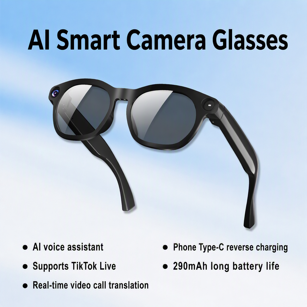 AI Camera Smart Glasses with 8MP Photo Video Capture Voice Control Real Time Translation Touch Smart Glasses OEM ODM Factory · image 5