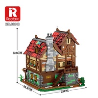 Reobrix 66018 Bistro Medieval, Set de Construcción Modular de 2868 Piezas con 9 Habitaciones, Bodega y Bar en el Balcón, para Adultos Mayores de 14 Años, Regalo DIY