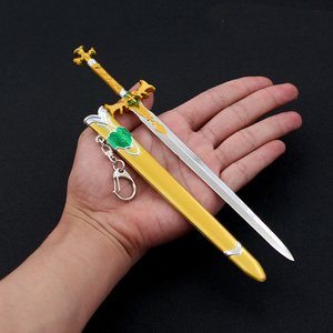 Épée jouet en alliage <span class=keywords><strong>de</strong></span> zinc, entièrement métallique, petite épée, <span class=keywords><strong>Sword</strong></span> <span class=keywords><strong>Art</strong></span> <span class=keywords><strong>Online</strong></span> Alicization Alice Synthesis Thirty Kanagi <span class=keywords><strong>Sword</strong></span>, 22 cm, 94 g, artisanat métallique - Product Image 4