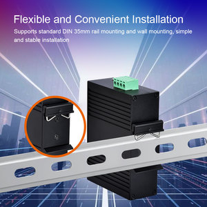 ZTRS Industrie-<span class=keywords><strong>Switch</strong></span> mit 8 Ports, 10/100, nicht verwaltet, 6K Überspannungsschutz mit Dual-Power-Redundanz, unterstützt DIN-Schienenmontage. - Product Image 6