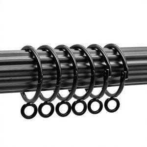 YIWANG Métal Noir Rideau De Douche Écran Clip Charnière Anneau Clips - Product Image 1