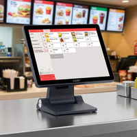 Sistema POS con Pantalla Táctil GSAN de 15 Pulgadas con Soporte Metálico para Pequeñas Empresas, Restaurantes, Oficinas o Cajas Registradoras