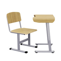 Bureau et chaise d'école primaire en bois, mobilier classique, ensembles de tables et chaises pour écoles