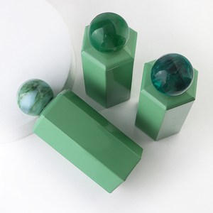 Flacon <span class=keywords><strong>de</strong></span> <span class=keywords><strong>parfum</strong></span> <span class=keywords><strong>vide</strong></span> <span class=keywords><strong>de</strong></span> luxe en verre hexagonal vert <span class=keywords><strong>de</strong></span> haute qualité <span class=keywords><strong>de</strong></span> 100 ml avec bouchon à bille en résine, pour emballage en boîte - Product Image 3