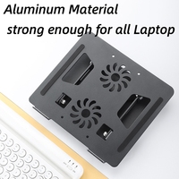 Meilleur Support Rotatif 360 Pas Cher pour Tablette PC, Pliable en Alliage d'Aluminium, Réglable avec 2 Ventilateurs de Refroidissement