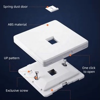 Acoplador RJ45 Tipo 86 de Primera Calidad para Reino Unido, Placa de Pared con Cubierta, Carcasa de ABS, Puertos Simples/Dobles, Certificado CE