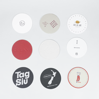 Sous-verres en papier en gros, sous-verres jetables personnalisés imprimés pour bars, restaurants, cafés